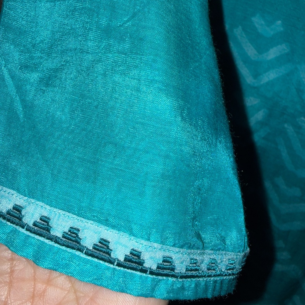Turquoise Patterned Tunic Dress - Picture 7 of 7